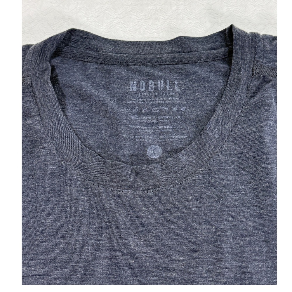 NOBULL Tank Top Mens L Racerback Muscle Heather Charcoal Grey EUC